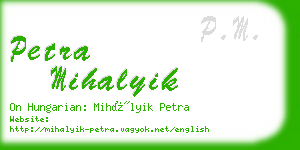 petra mihalyik business card